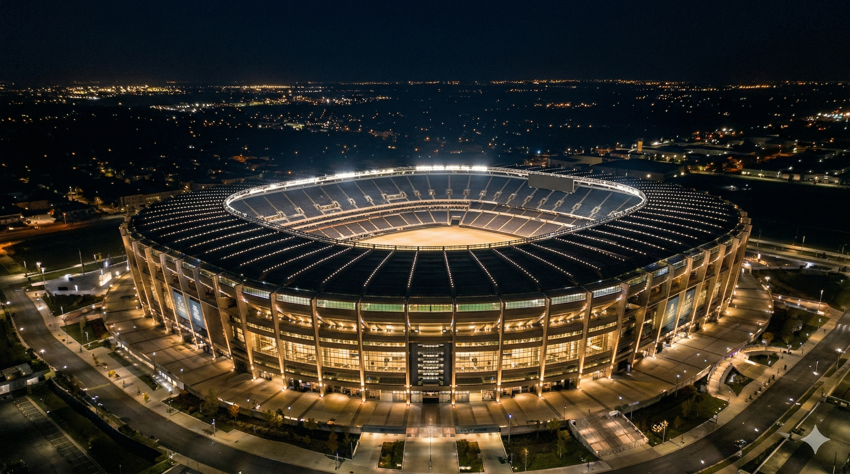 Large-scale commercial lighting installation